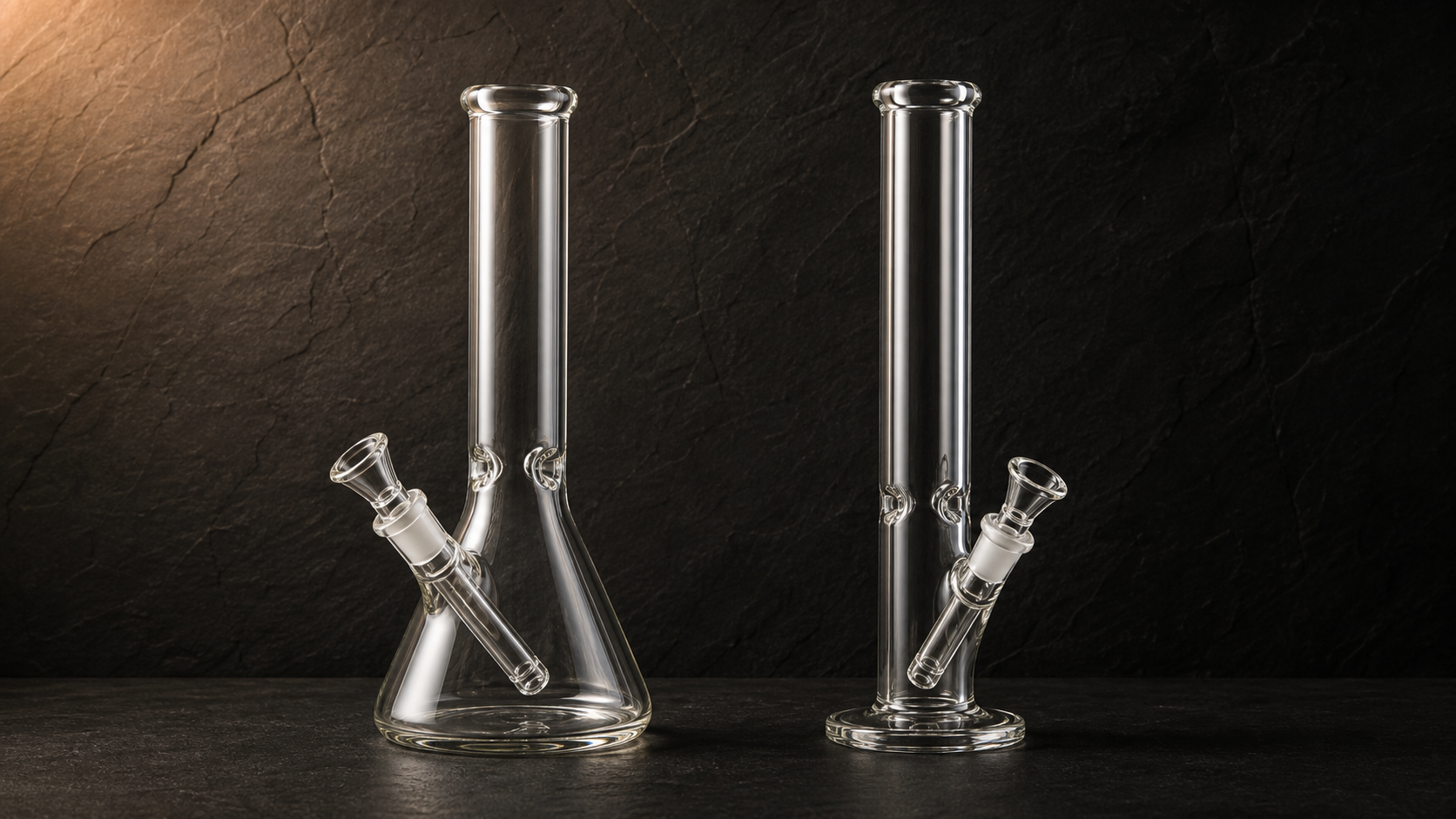 Beaker vs straight tube bong comparison