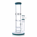 Candy-colored blue glass 10-inch straight tube dab rig, 14mm – Online Smoke and Vape