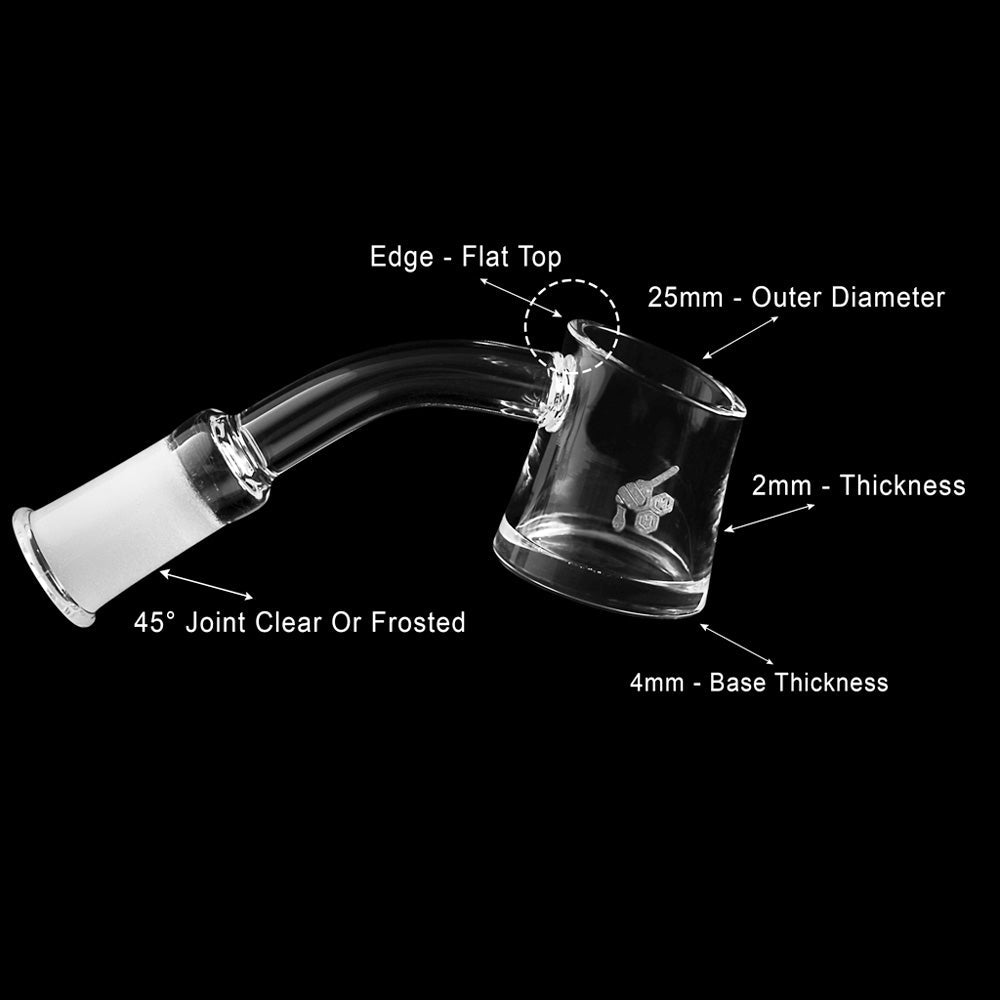 Fat Bottom 45 Degree Quartz Banger 25mm | Honeybee Herb