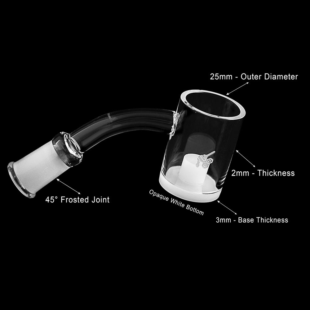 Core Reactor 45° Quartz Banger 25mm - Honey & Milk | Honeybee