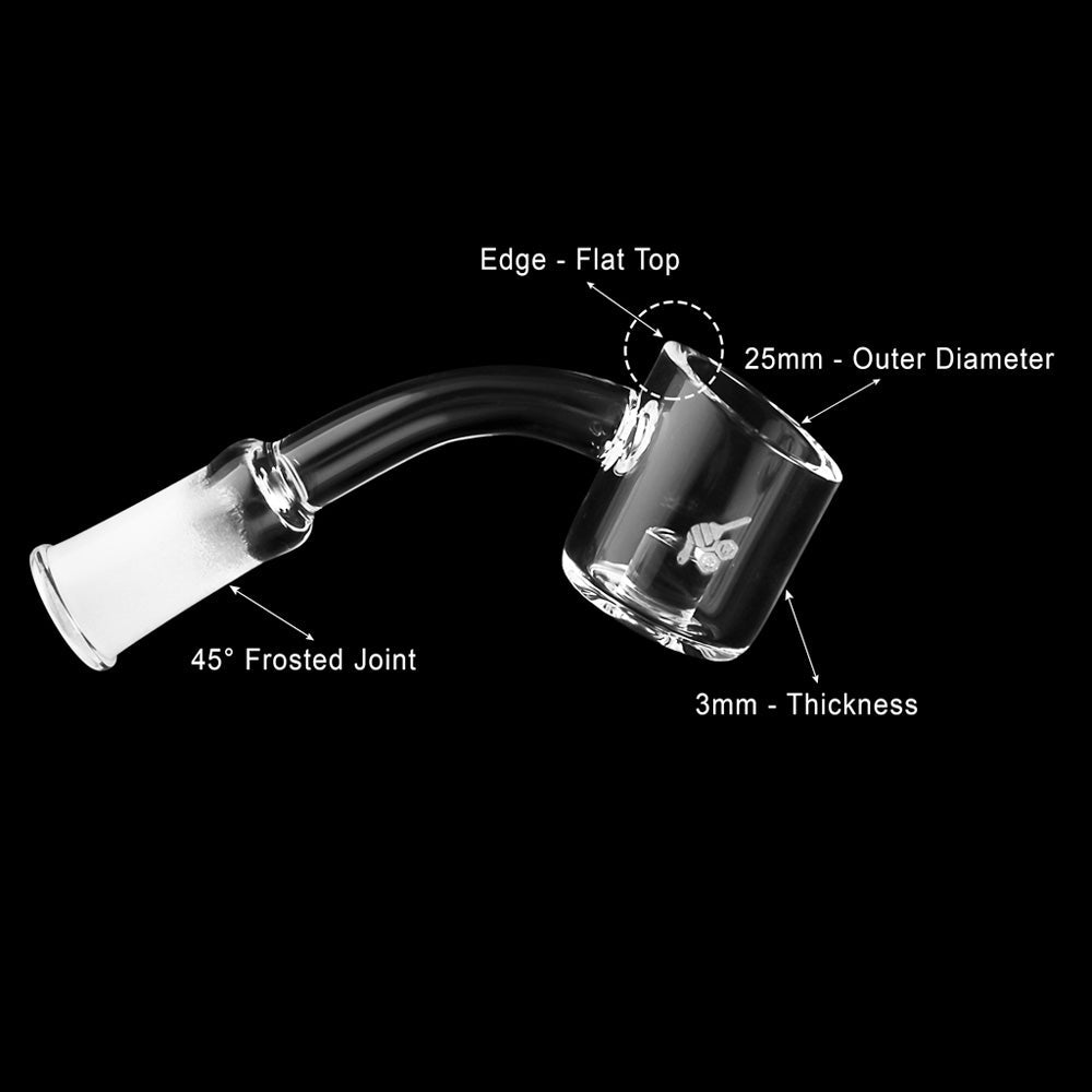 Core Reactor 45° Quartz Banger - 25mm Flat Top | Honeybee