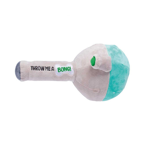 Bong squeaky plush dog toy, side view – Online Smoke and Vape
