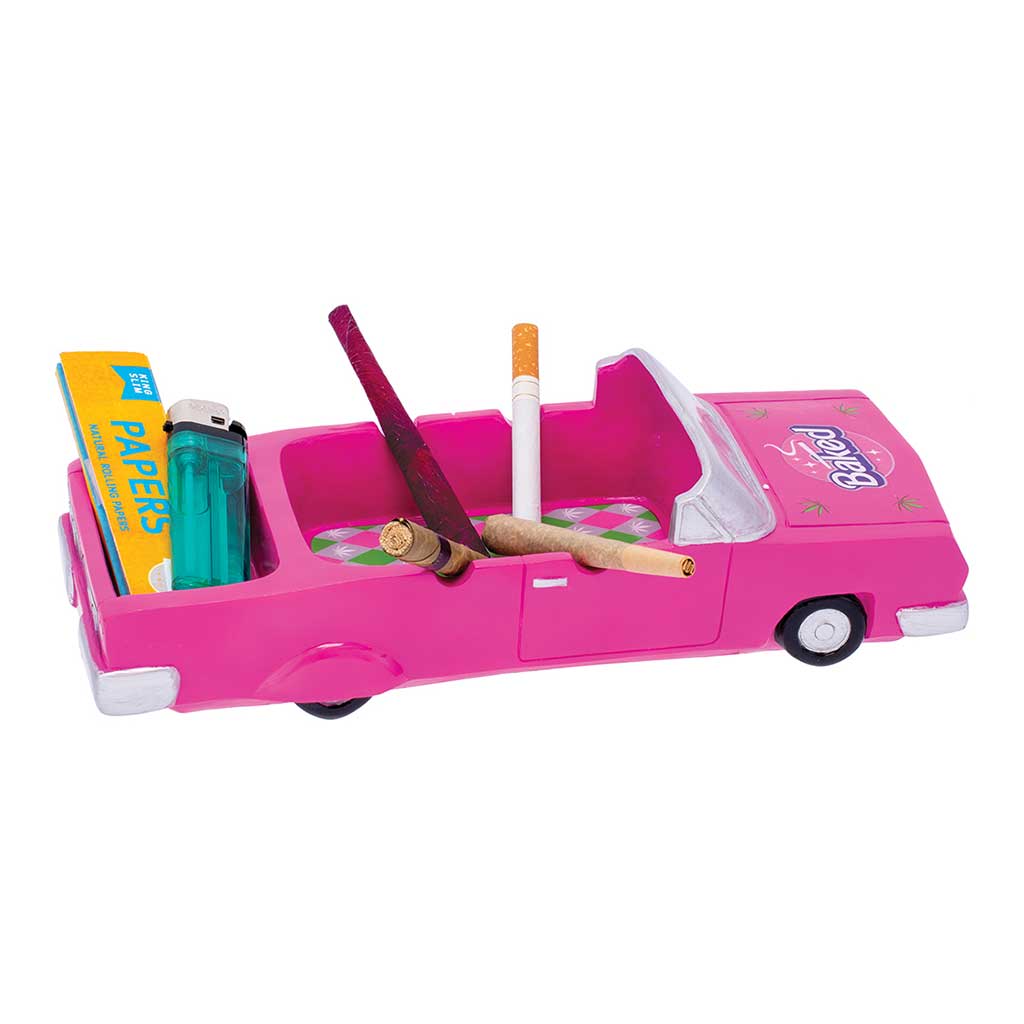 PINK BAKED CONVERTIBLE ASHTRAY