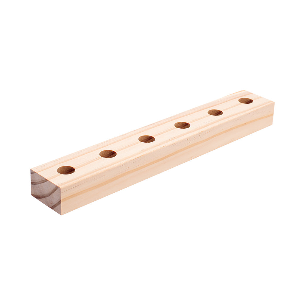10-inch wood display stand with 6 holes for 14mm bowls – Online Smoke and Vape