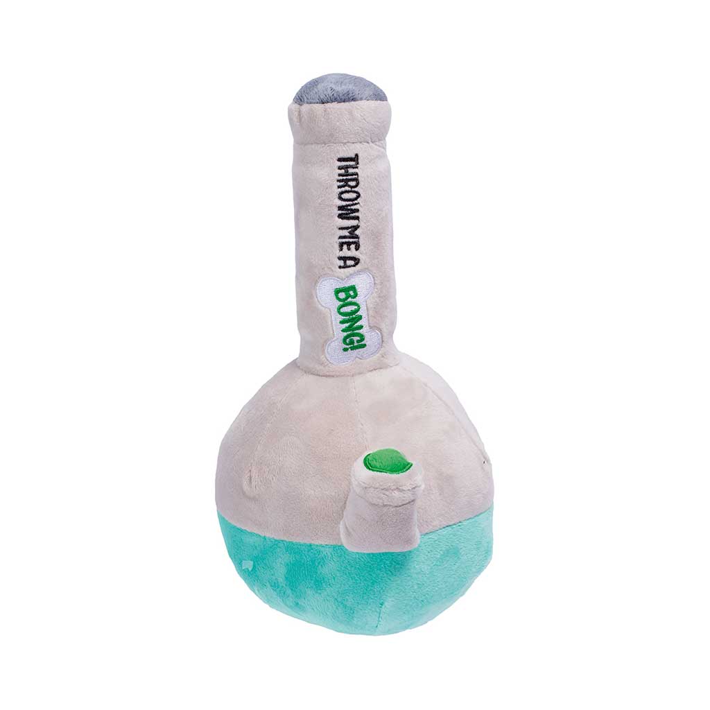 Bong squeaky plush dog toy, 10in front view – Online Smoke and Vape