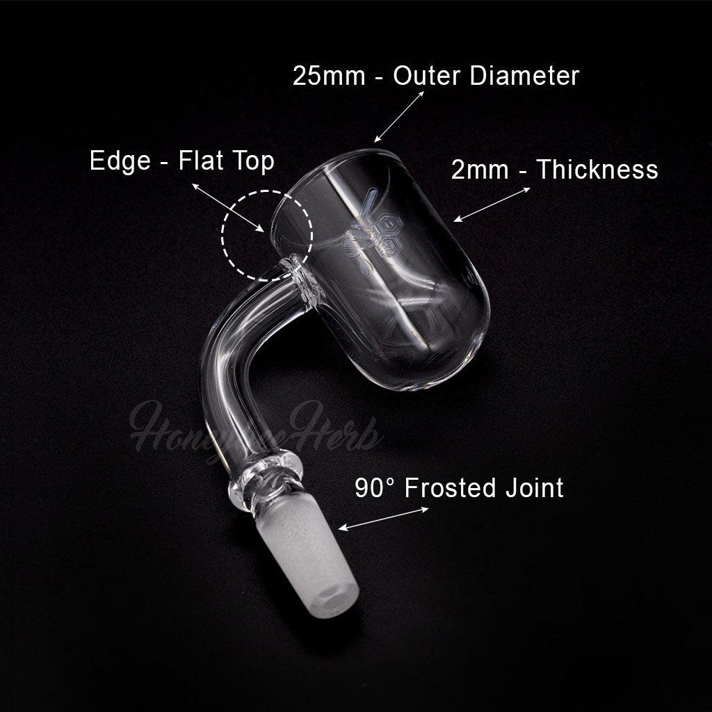Honey Cyclone 25mm Round Bottom Quartz Banger 90° | Honeybee