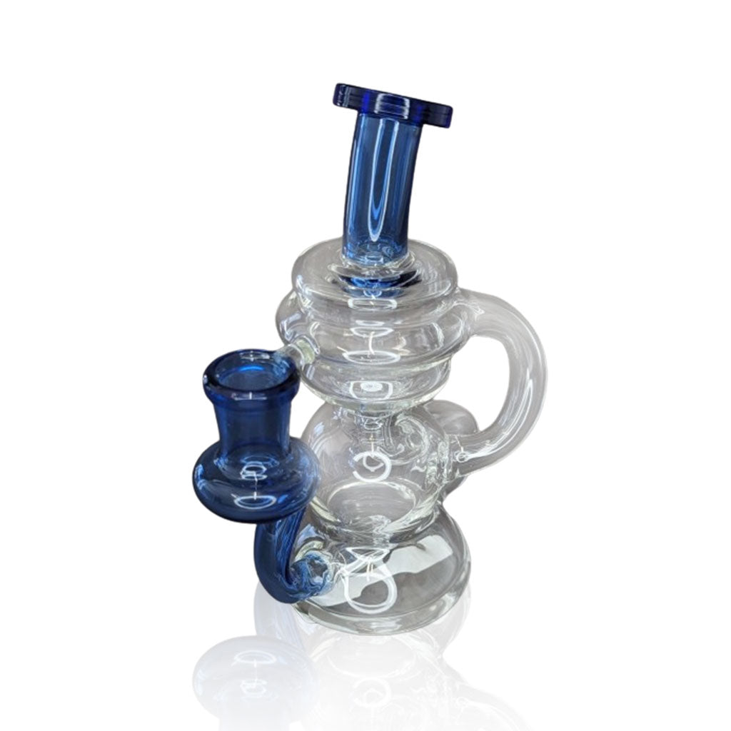 6-inch blue recycler dab rig in BuzzDeal bundle – Online Smoke and Vape