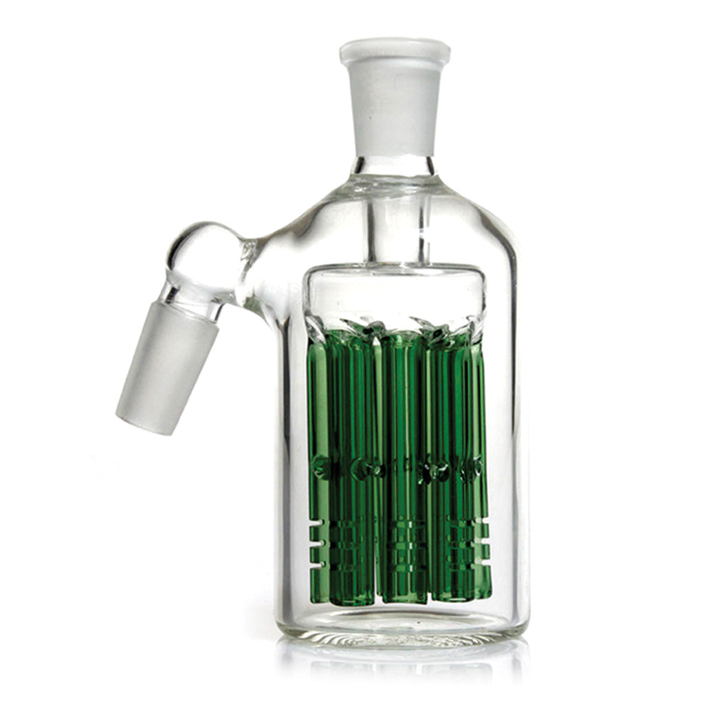 14mm 45° 8-arm tree perc green glass ash catcher – Online Smoke and Vape