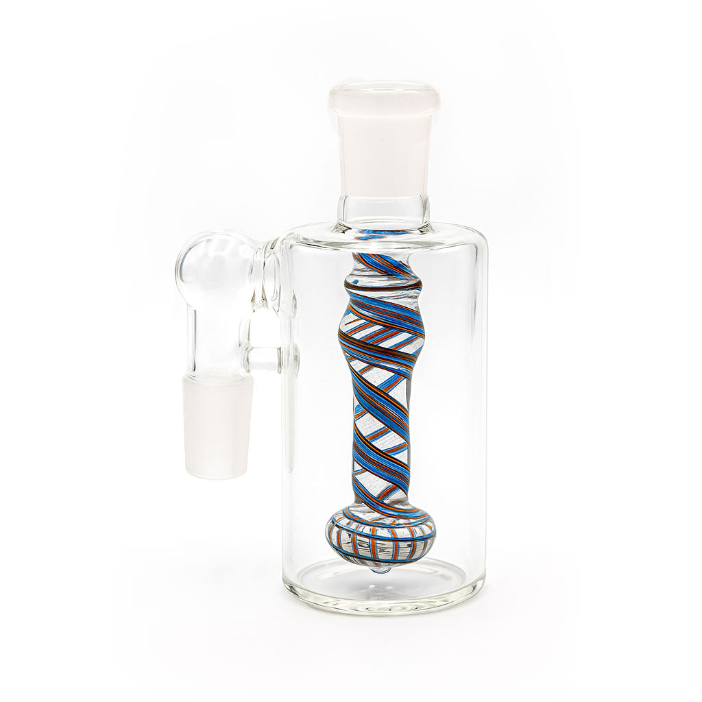 Crystal twist handblown showerhead perc ash catcher, 14mm 90° – Online Smoke and Vape