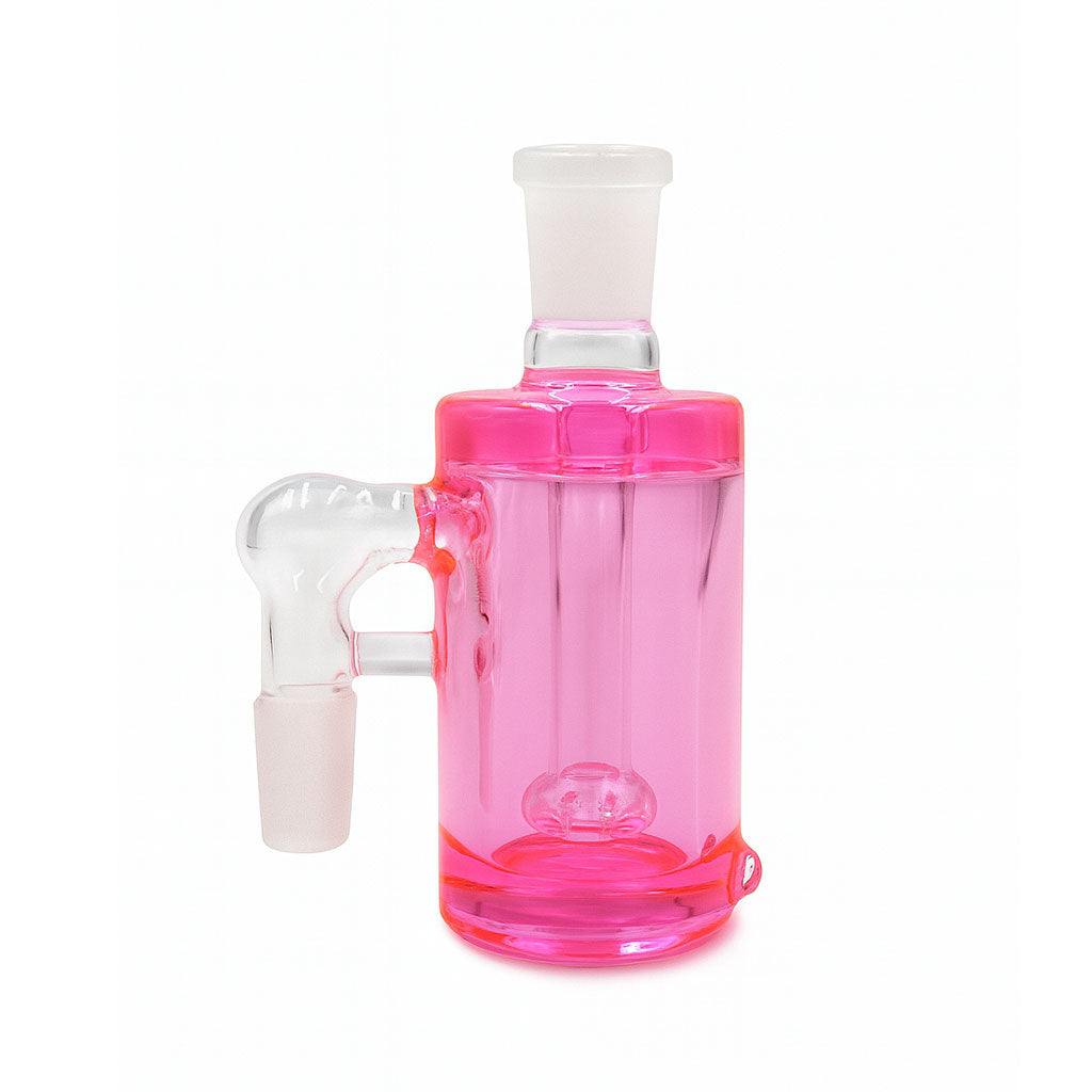 Pink opaque glass showerhead perc ash catcher, 14mm 90° – Online Smoke and Vape