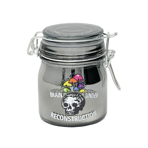 Grey Brain Under Reconstruction clamping-lid stash jar, 3.5in – Online Smoke and Vape