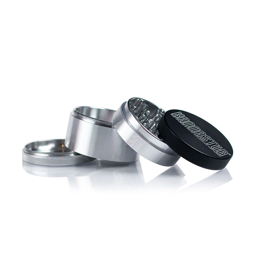 RYOT 4-piece solid body grinder, open chambers – Online Smoke and Vape