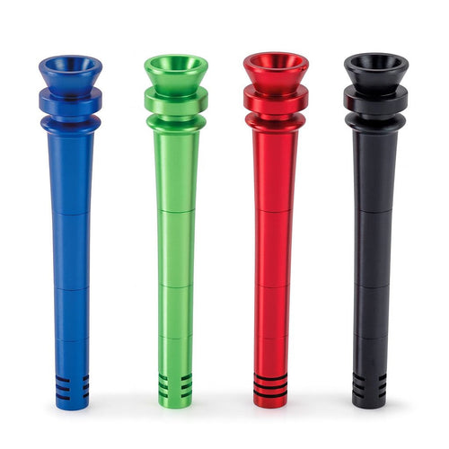 Aluminum downstem and bowl set in black, green, blue and red, 5.5 inch – Online Smoke and Vape