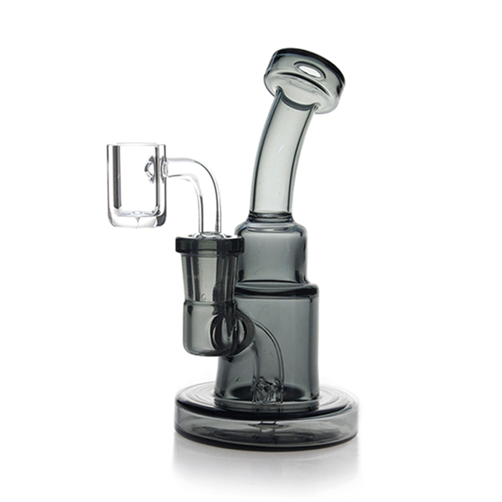 Black translucent 5.5-inch glass dab rig, 14mm female – Online Smoke and Vape