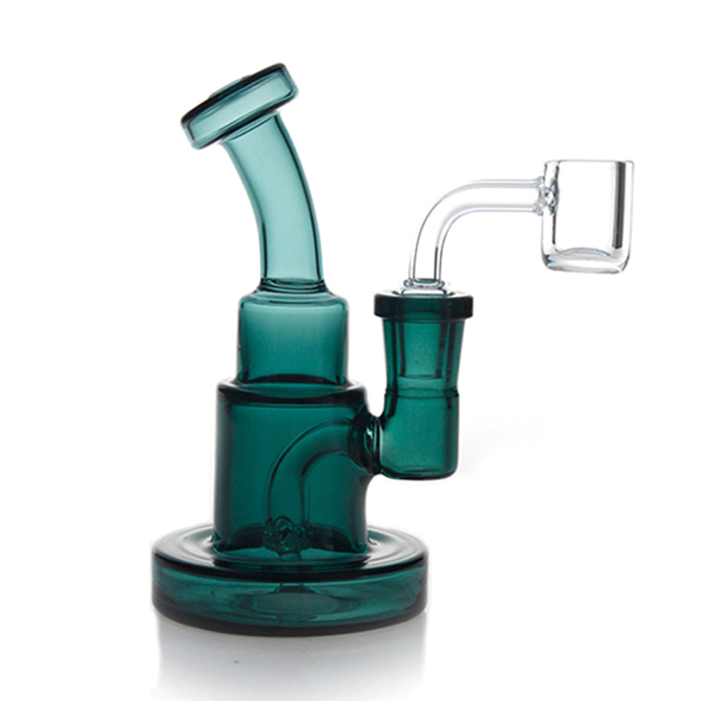 Green translucent 5.5-inch glass dab rig, 14mm female – Online Smoke and Vape