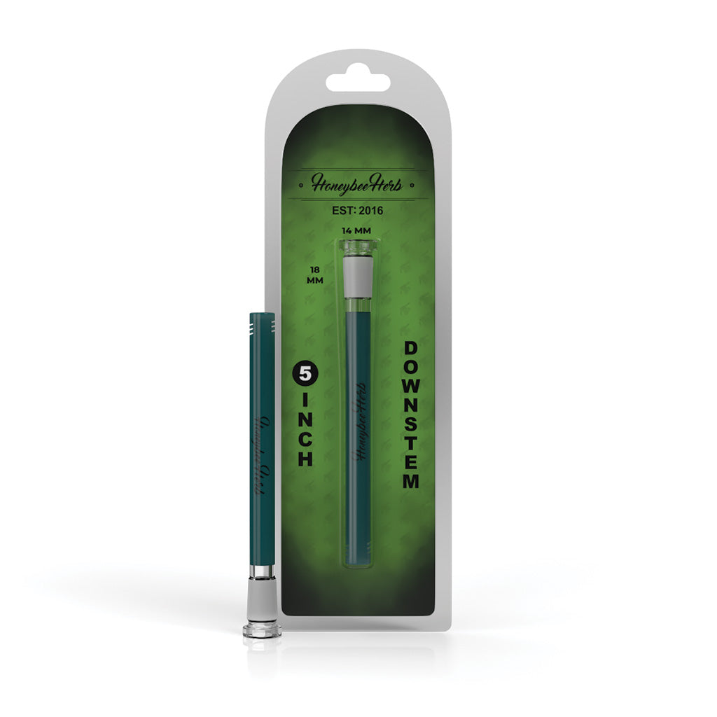 Teal Color Pop glass downstem, 5 inch detail – Online Smoke and Vape