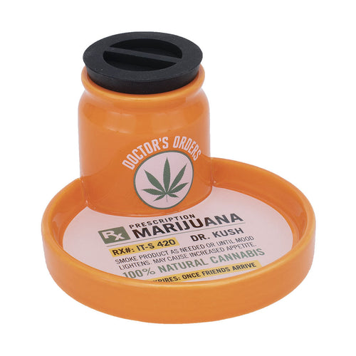 Fujima 6-inch RX ceramic stash tray with orange jar lid – Online Smoke and Vape