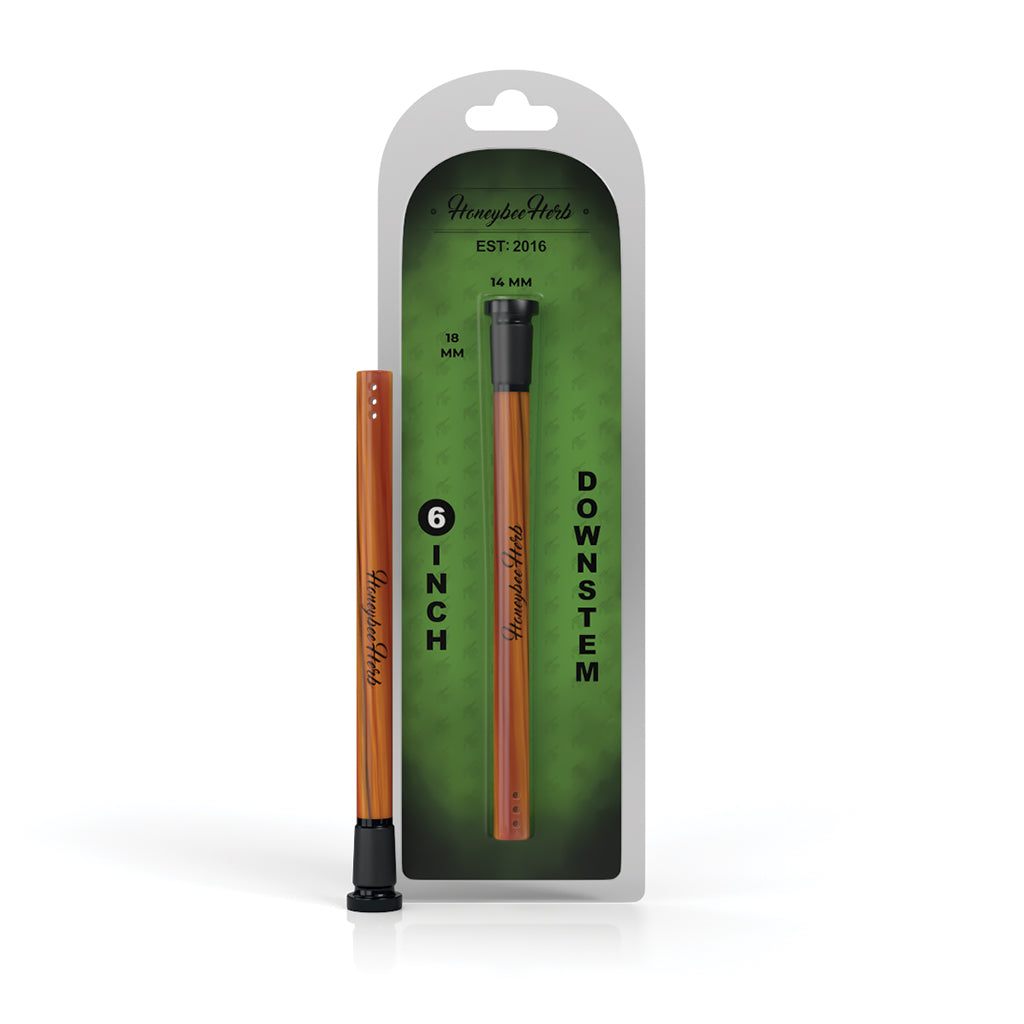 Orange Candy Stripped downstem, 6 inch, in packaging – Online Smoke and Vape