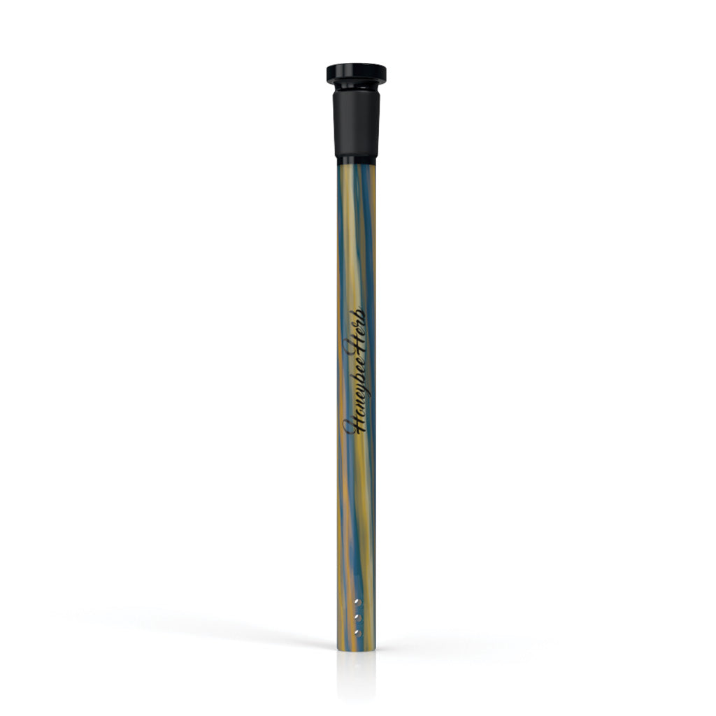 Yellow-blue Candy Stripped glass downstem, 6 inch – Online Smoke and Vape
