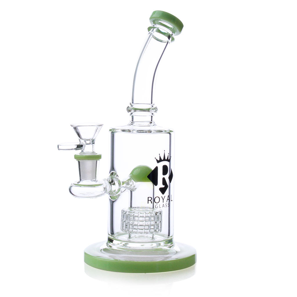Green 8-inch royal glass matrix perc dab rig, 14mm female – Online Smoke and Vape