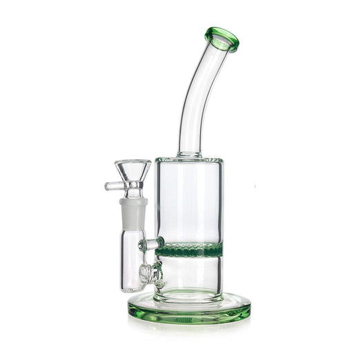 Green 8.5-inch honeycomb perc dab rig, 14mm female – Online Smoke and Vape