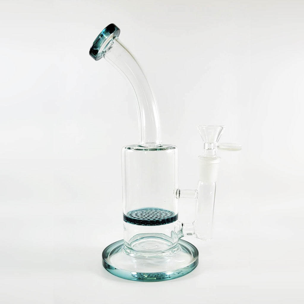 Lake green 8.5-inch honeycomb perc dab rig, 14mm female – Online Smoke and Vape