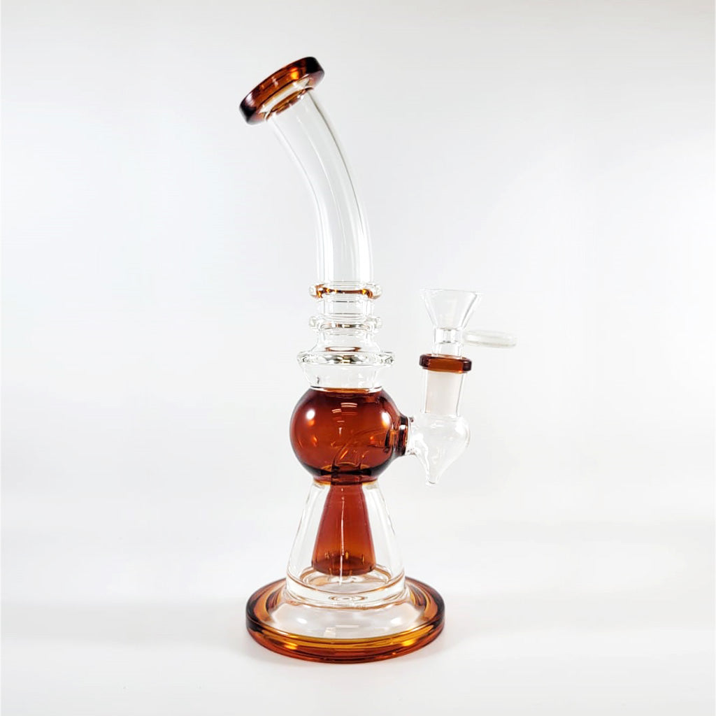 Amber 8-inch cone perc glass bong, 14mm female – Online Smoke and Vape