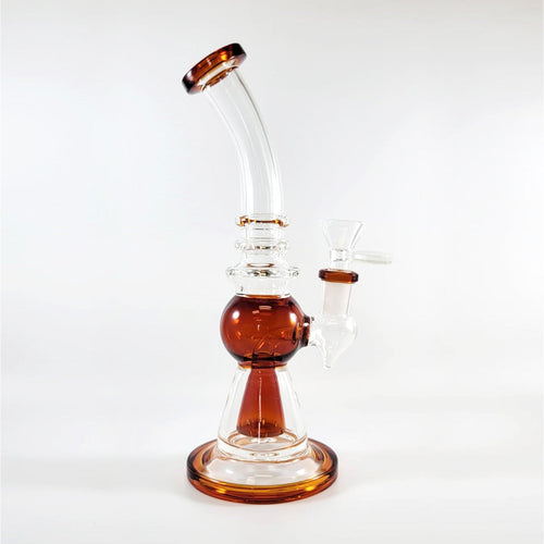 Amber 8-inch cone perc glass bong, 14mm female – Online Smoke and Vape