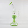 Milky green 8-inch cone perc glass bong, 14mm female – Online Smoke and Vape