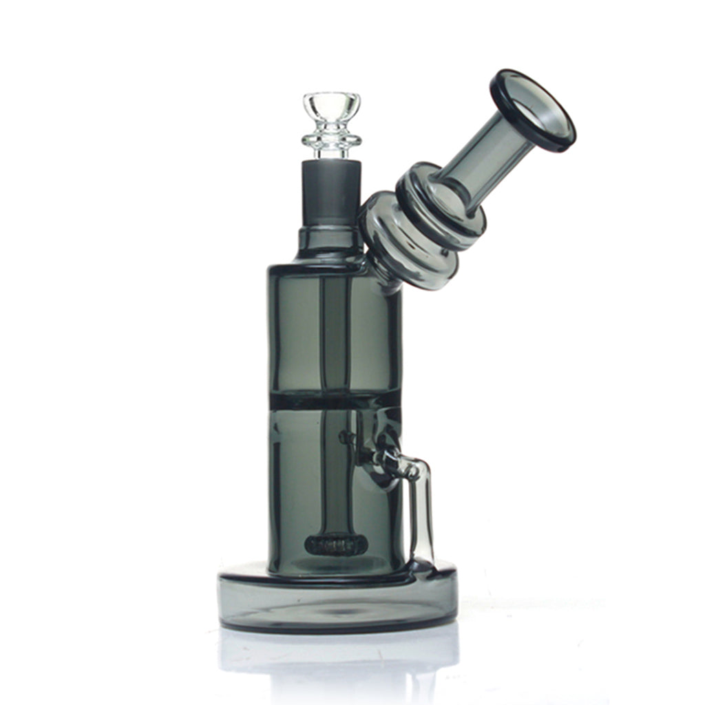 Black translucent 8-inch showerhead perc side-spout oil rig, 14mm – Online Smoke and Vape