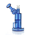 Blue translucent 8-inch showerhead perc side-spout oil rig, 14mm – Online Smoke and Vape