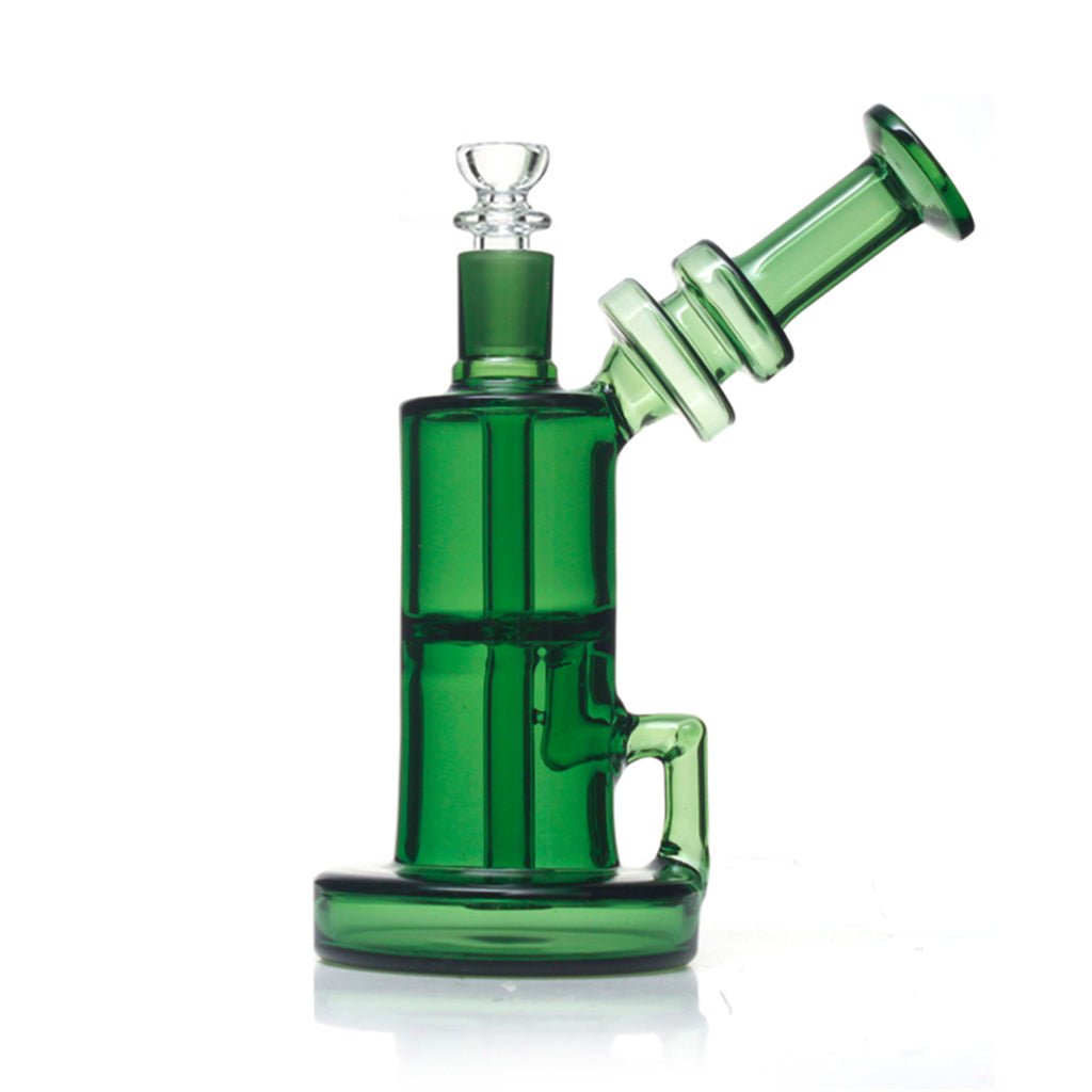 Green translucent 8-inch showerhead perc side-spout oil rig, 14mm – Online Smoke and Vape