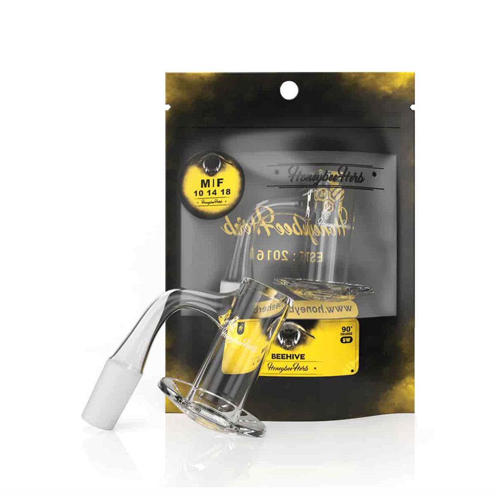 Beehive 90° quartz banger by Honeybee Herb – Online Smoke and Vape