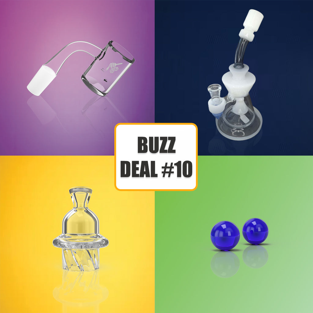 Honeybee Herb BuzzDeal bundle with quartz banger, carb cap and terp pearls – Online Smoke and Vape