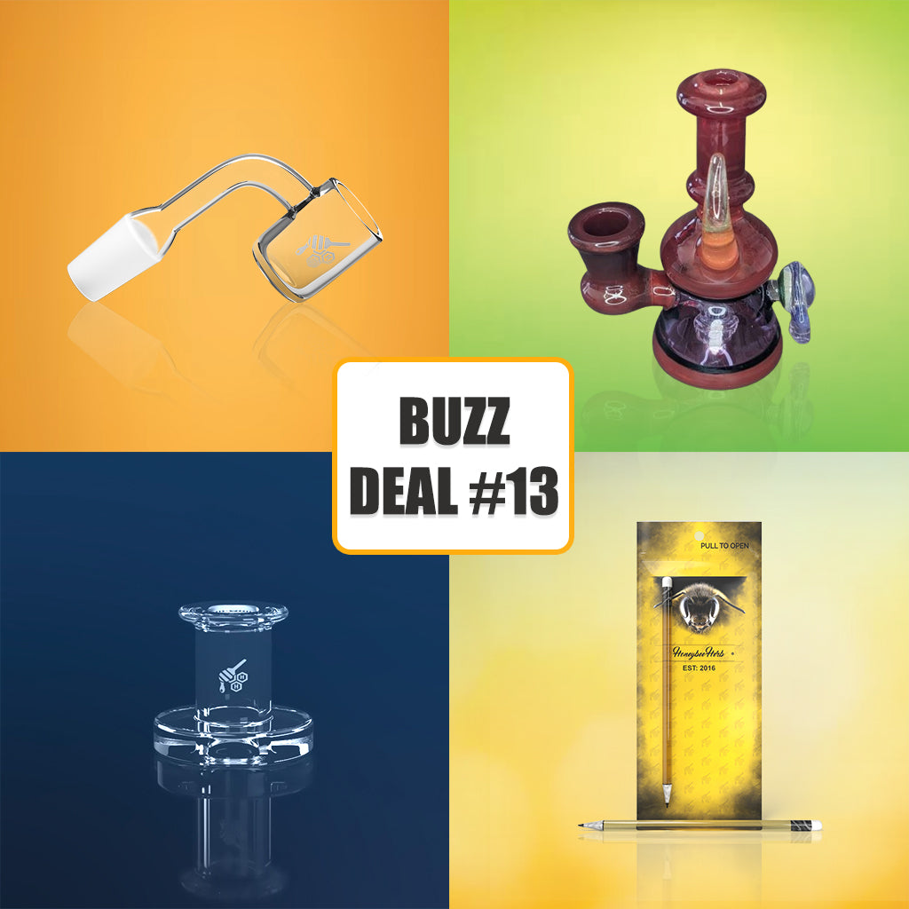 Honeybee Herb BuzzDeal bundle with banger, carb cap and dab tool – Online Smoke and Vape