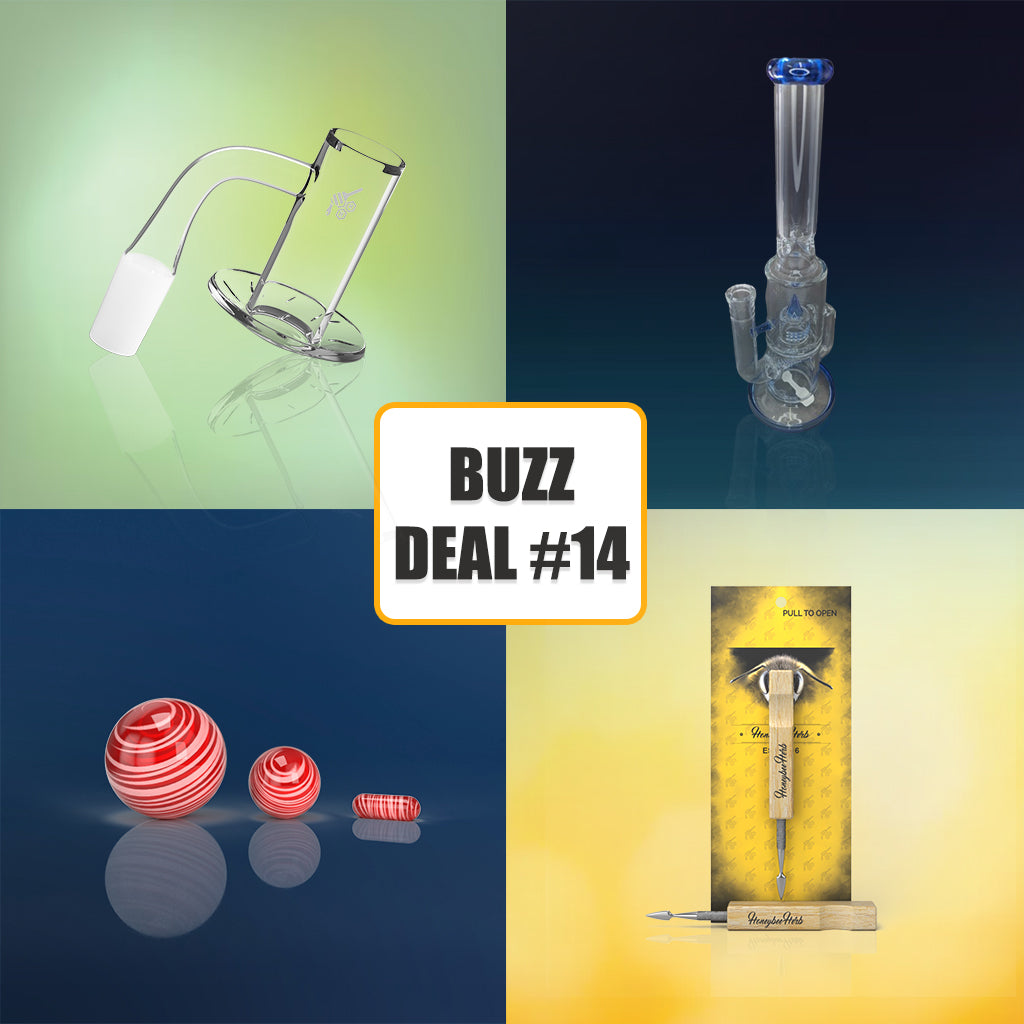 Honeybee Herb BuzzDeal bundle with banger, dab marbles and dab tool – Online Smoke and Vape