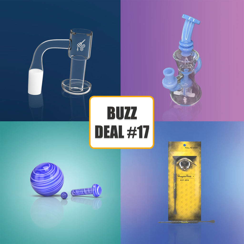 Honeybee Herb BuzzDeal bundle: water pipe, banger, pillar set and dabber – Online Smoke and Vape