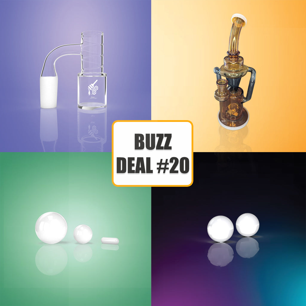 Honeybee Herb BuzzDeal bundle with banger, dab marbles and terp pearls – Online Smoke and Vape