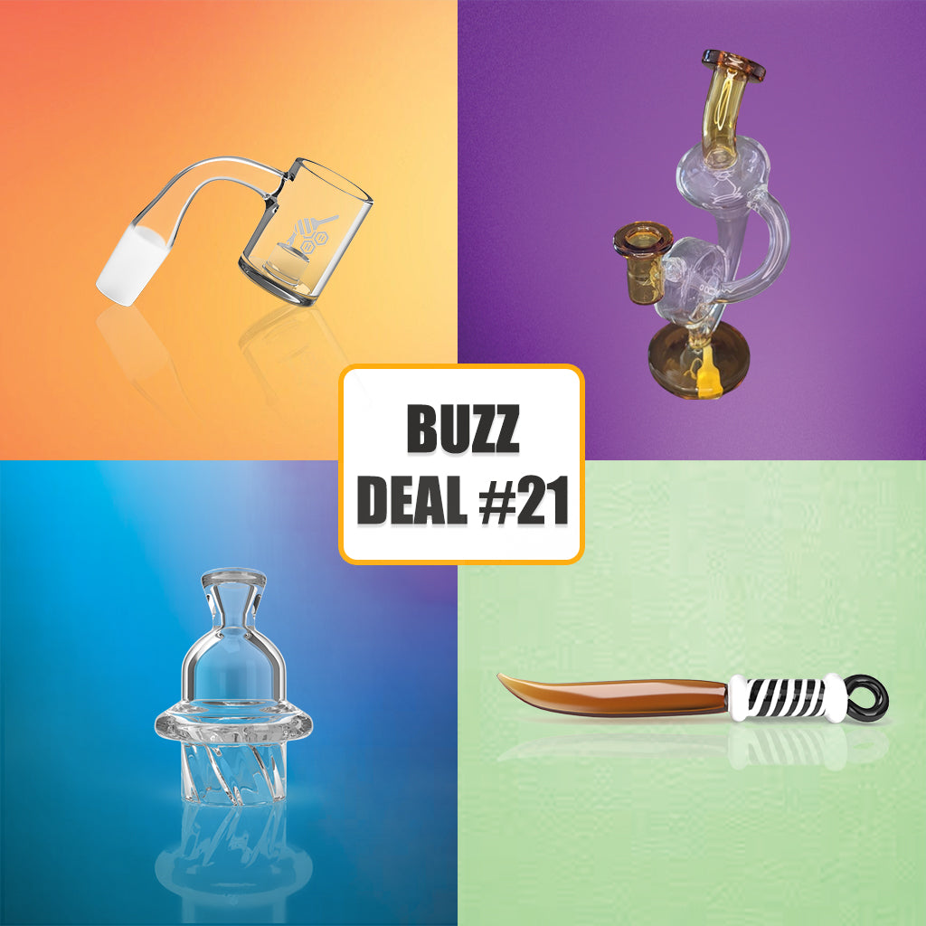 Honeybee Herb BuzzDeal bundle with banger, carb cap and dab tool – Online Smoke and Vape