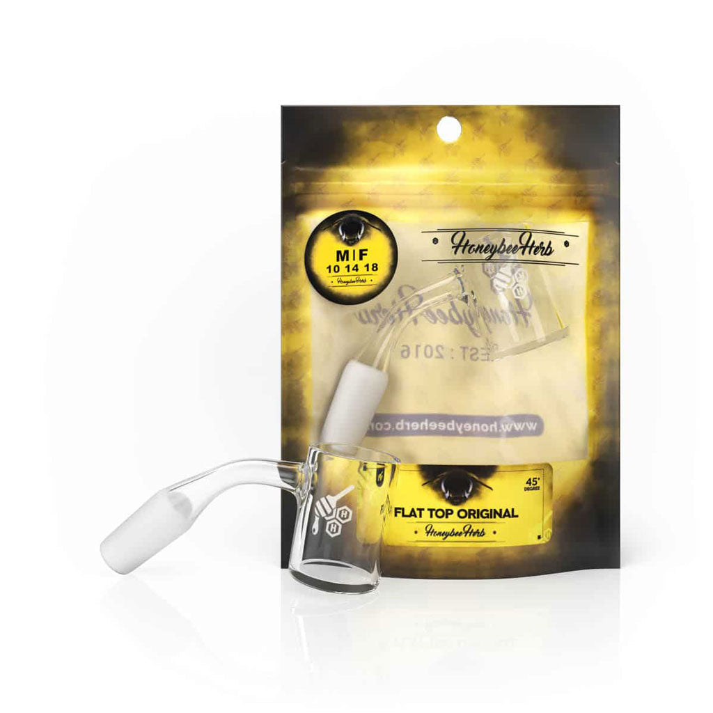25mm Flat Top Quartz Banger 45° - Low Temp Dabs | Honeybee
