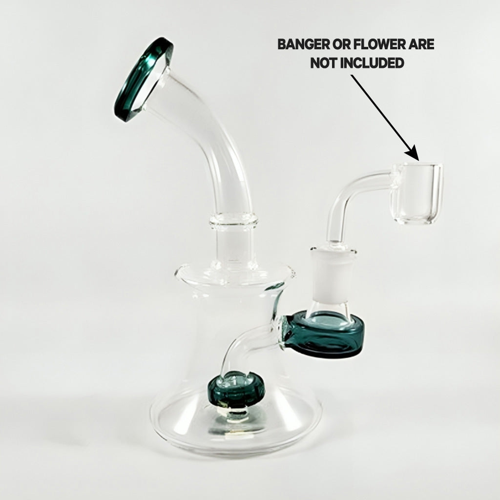 7" Matrix Perc Dab Rig - Green Flower Extended Mouthpiece