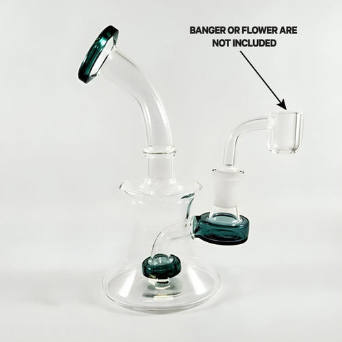 7" Matrix Perc Dab Rig - Green Flower Extended Mouthpiece