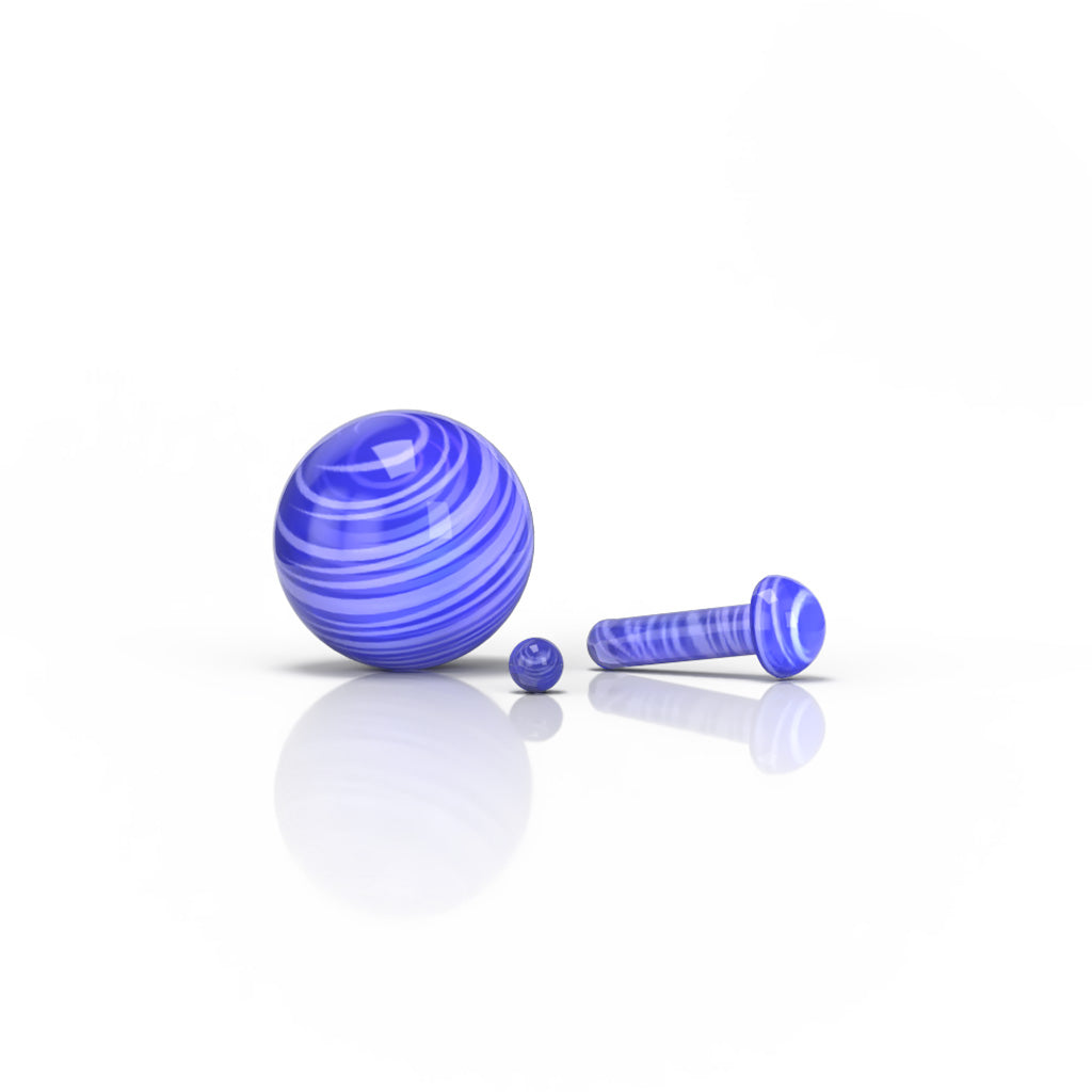 Blue glass mushroom pillar terp set in BuzzDeal bundle – Online Smoke and Vape