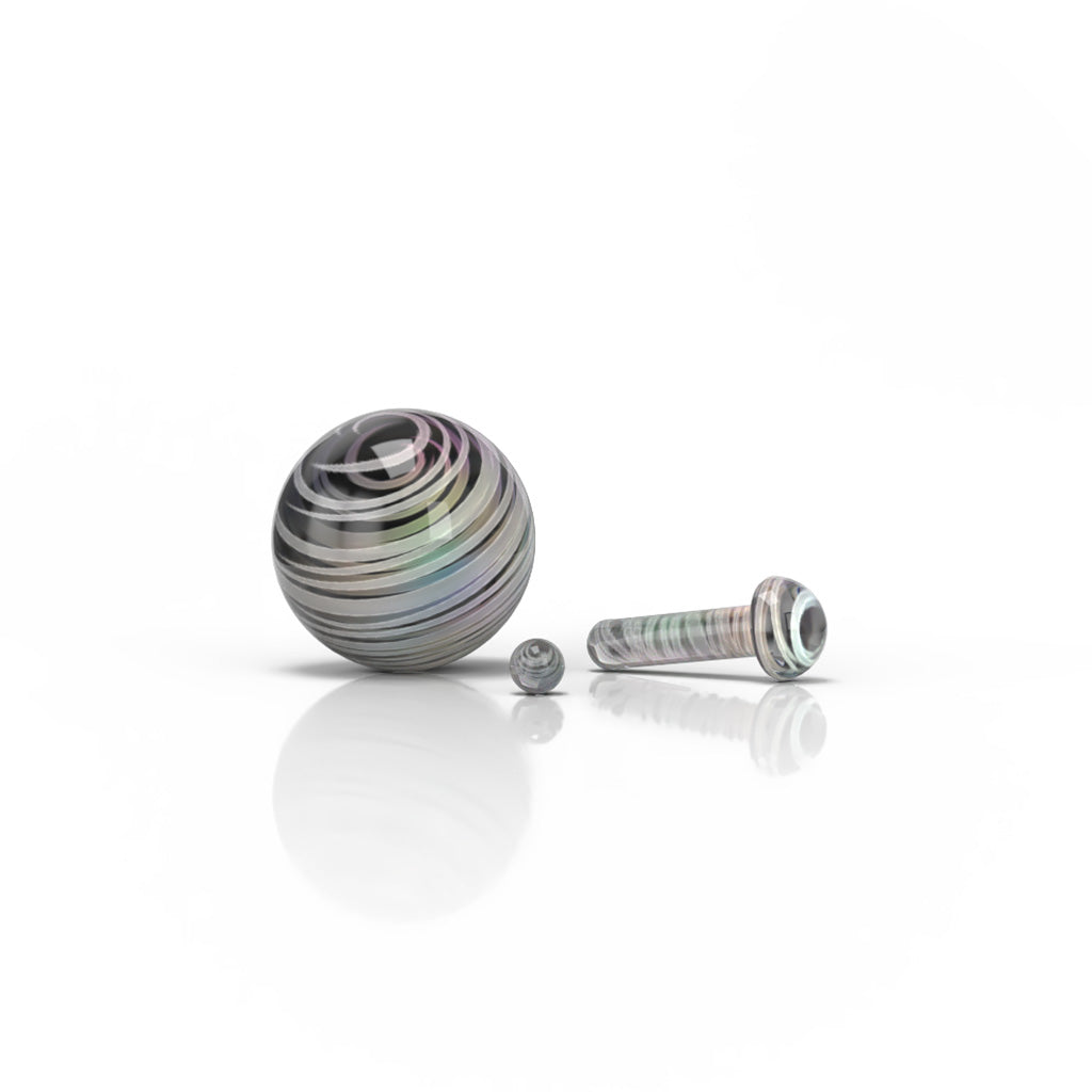 Gray glass mushroom pillar terp set in BuzzDeal bundle – Online Smoke and Vape