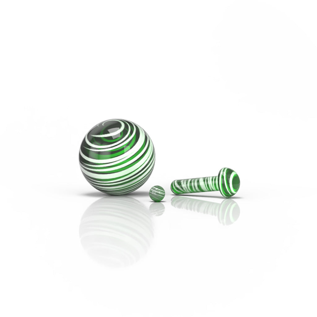 Green glass mushroom pillar terp set in BuzzDeal bundle – Online Smoke and Vape