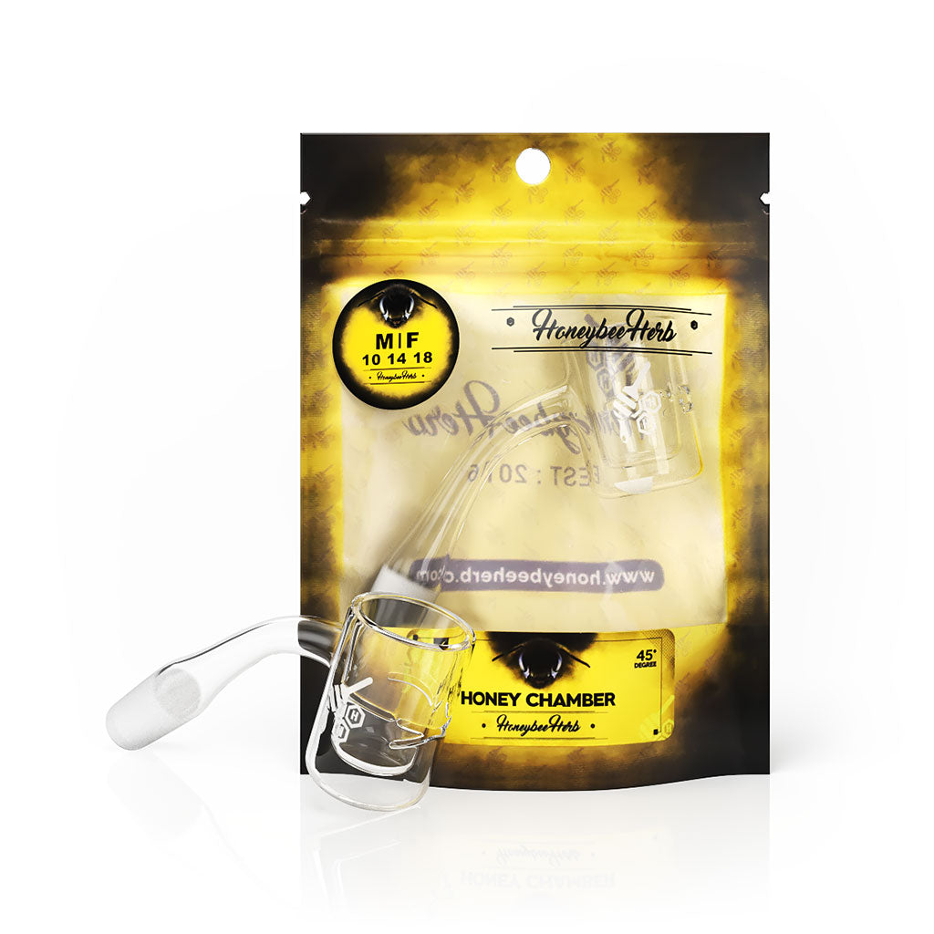 45° Double Wall Quartz Banger 25mm - Honey Chamber | YL