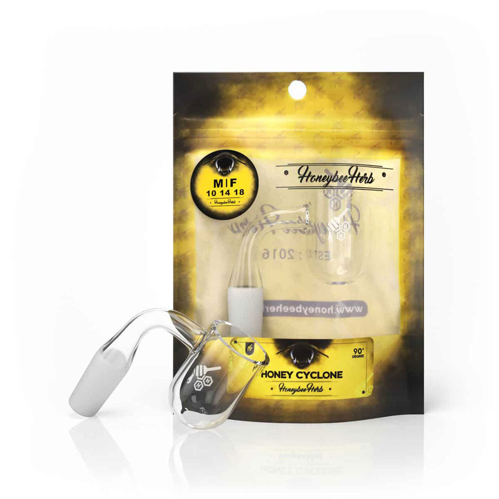 Honey Cyclone 25mm Round Bottom Quartz Banger 90° | Honeybee