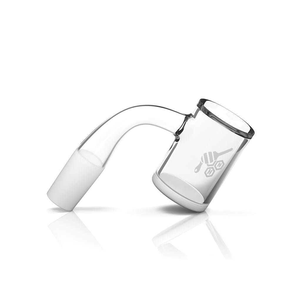 25mm Honey & Milk Bevel Quartz Banger 90° | Honeybee Herb