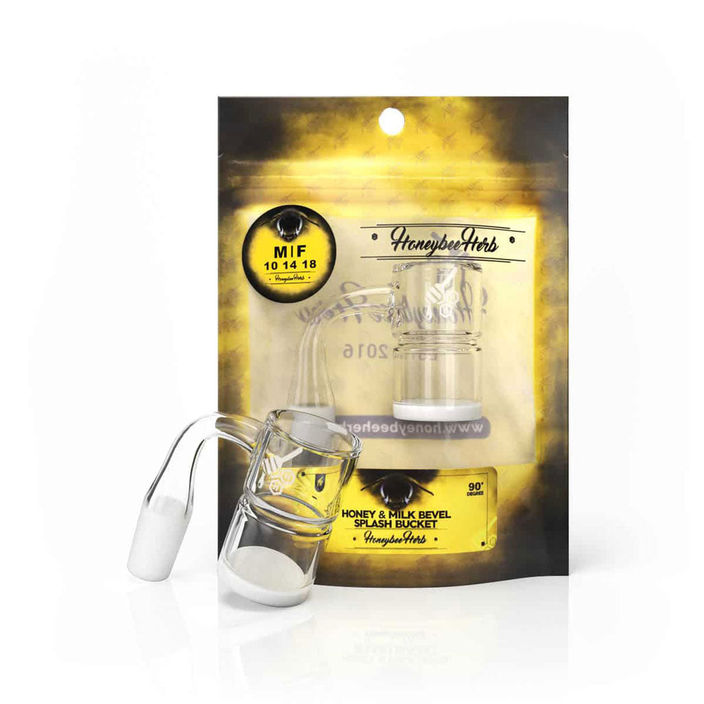 25mm Honey & Milk Splash Guard Banger 90° | Honeybee Herb
