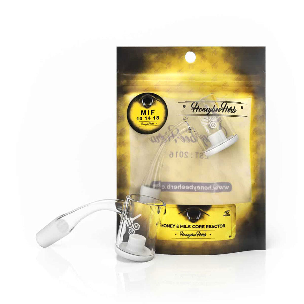 Core Reactor 45° Quartz Banger 25mm - Honey & Milk | Honeybee
